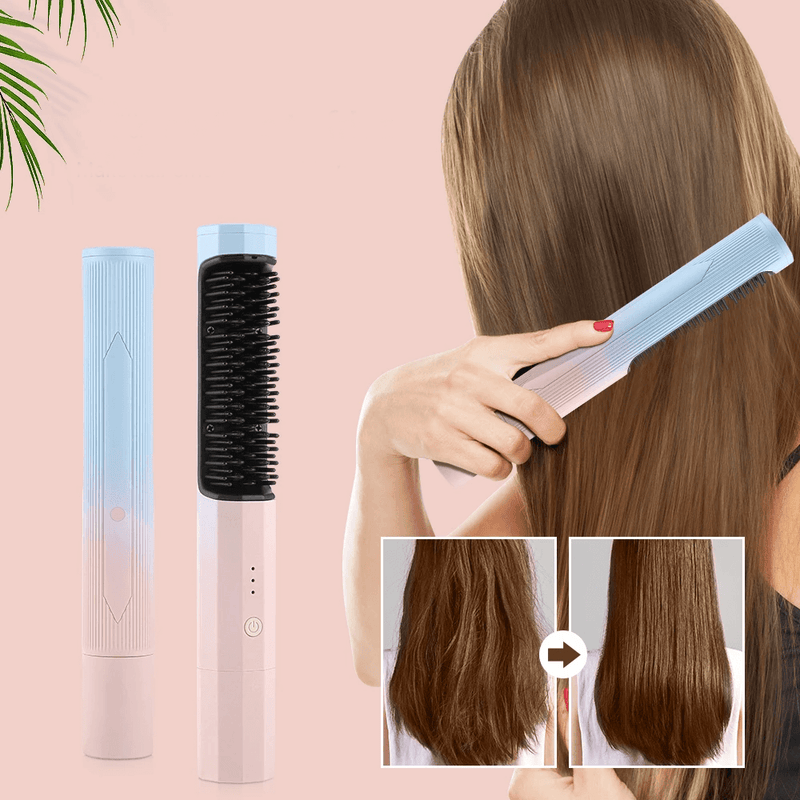 FRIZZ HAIR CONTROL™ - Escova de Cabelo Sem Fio Portátil 2 em 1